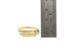 10K Yellow Gold 0.20 Ctw Diamond Squared Channel Men's Ring
