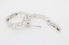 Inside-Out Diamond Hoop Earrings made in 14k White Gold