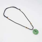 Gorgeous Natural Apple Green Jade Quartz Pendant