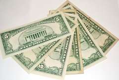 2 Blue &4 Red Seal $5 Notes