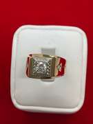 MEN'S 14K GOLD AND DIAMOND RING