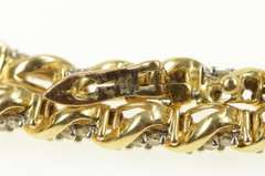 10K Yellow Gold 1.00 Ctw Wavy Link Classic Vintage Tennis Bracelet
