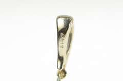 14K White Gold 0.92 Ctw Diamond Curvy Wave Drop Pendant
