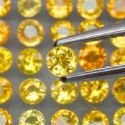 Glittering 3.15ct set of golden Songean Sapphires