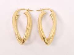 Brilliant Double Hoop Earrings in 14K Yellow Gold