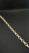 TWO TONE MENS 1.00 CARAT T.W. DIAMOND BRACELET IN 14K YELLOW AND WHITE GOLD
