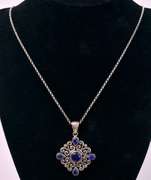 Sterling Necklace With Lapis Lazuli Pendant