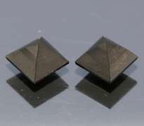 Princess cut 2.09ct midnight olive green Tourmaline pair
