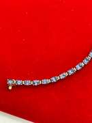 LADIES 14K GOLD DIAMOND AND TANZANITE BRACELET