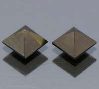 Princess cut 2.12ct olive green Tourmaline pair