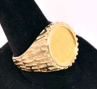 Fantastic Men's 1/10oz Krugerrand Ring in 14K Yellow Gold