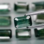 Rich 3.98ct 9 piece green Sapphire set -heated only!