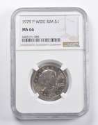 MS66 1979-P Susan B. Anthony Dollar Wide Rim NGC