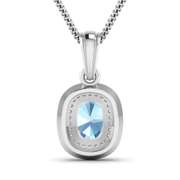 14 Kt White Gold Aquamarine Earrings