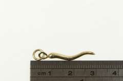 14K Yellow Gold 3D Italian Horn Trad. Protection Symbol Charm/Pendant