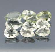 Gem grade 31.62ct pear cut green Quartz set