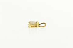 14K Yellow Gold 0.50 Ct Pear Diamond Solitaire Classic Vintage Pendant