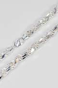 Sterling Silver Heavy Diamond-Cut Rope Chain 9.7mm Solid 925 Italy New Men's Necklace 22"