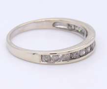 Sparkling White Gold Stackable Diamond Band