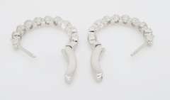 Inside-Out Diamond Hoop Earrings made in 14k White Gold