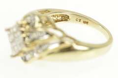 10K Yellow Gold 1.00 Ctw Invisible Set Diamond Engagement Ring