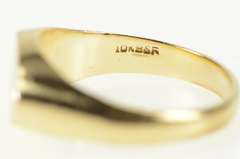 10K Yellow Gold 1940's Vintage Oval Monogram Signet Plain Ring