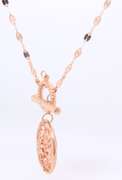 Handsome Rose Gold Flower Lariat Necklace