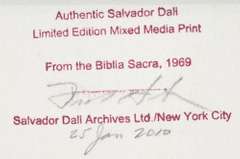 Very collectable Dali from Bible Sacra series.1969