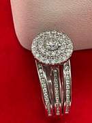 CERTIFIED LADIES PLATINUM AND DIAMOND RING