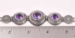 Sterling Bracelet With Amethysts
