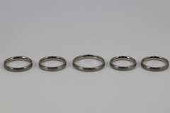 Lot of 16 Titanium Rings Brushed Finish Various Sizes 3mm Bands