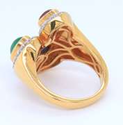 925 Sterling Silver Multi color Gemstone Ring