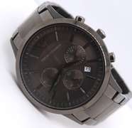 Armani Renato Quartz 42mm Gunmetal Grey Steel Watch