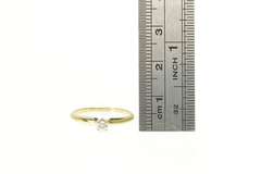 14K Yellow Gold Diamond Solitaire Classic Engagement Ring