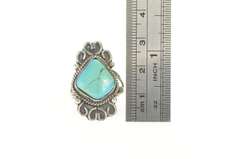 Sterling Silver Ornate Turquoise Cabochon Southwestern Ring