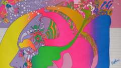 Peter Max hand signed offset lithograph, limited edition