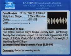 2.50ctw Marquise Diamonds Flexible Eternity Band Ring in Platinum