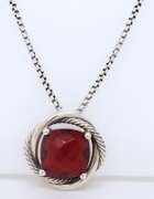 David Yurman Infinity Garnet Pendant on Chain