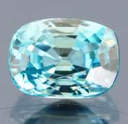 Excellent 2.47ct diamond luster blue Zircon