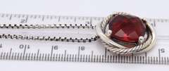 David Yurman Infinity Garnet Pendant on Chain