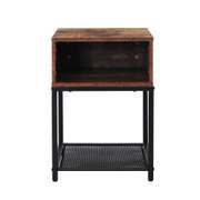 Nightstand 2-Tier Side Table with Adjustable Shelf