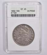 EF45 1832 Capped Bust Half Dollar O-122 ANACS