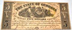 $5 State of Georgia April 6 1864 Note
