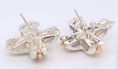 Tiffany & Co Two Tone Signature X Earrings