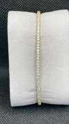 DAINTY 14K YELLOW GOLD ROUND DIAMOND  FLEXIBLE TENNIS BANGLE WITH 2.01 CARATS T.W.