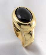 Fashionable Bezel Set Black Onyx Ring