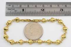 Sweet Italian Made 18k Heart Link Bracelet