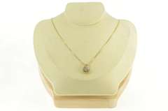 10K Yellow Gold 0.50 Ctw Diamond Flower Cluster Halo Pendant