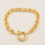 Beautiful 18kt Gold Plated Greek Key Design Bracelet
