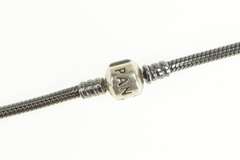 Sterling Silver Pandora Moments Designer Snake Charm Necklace